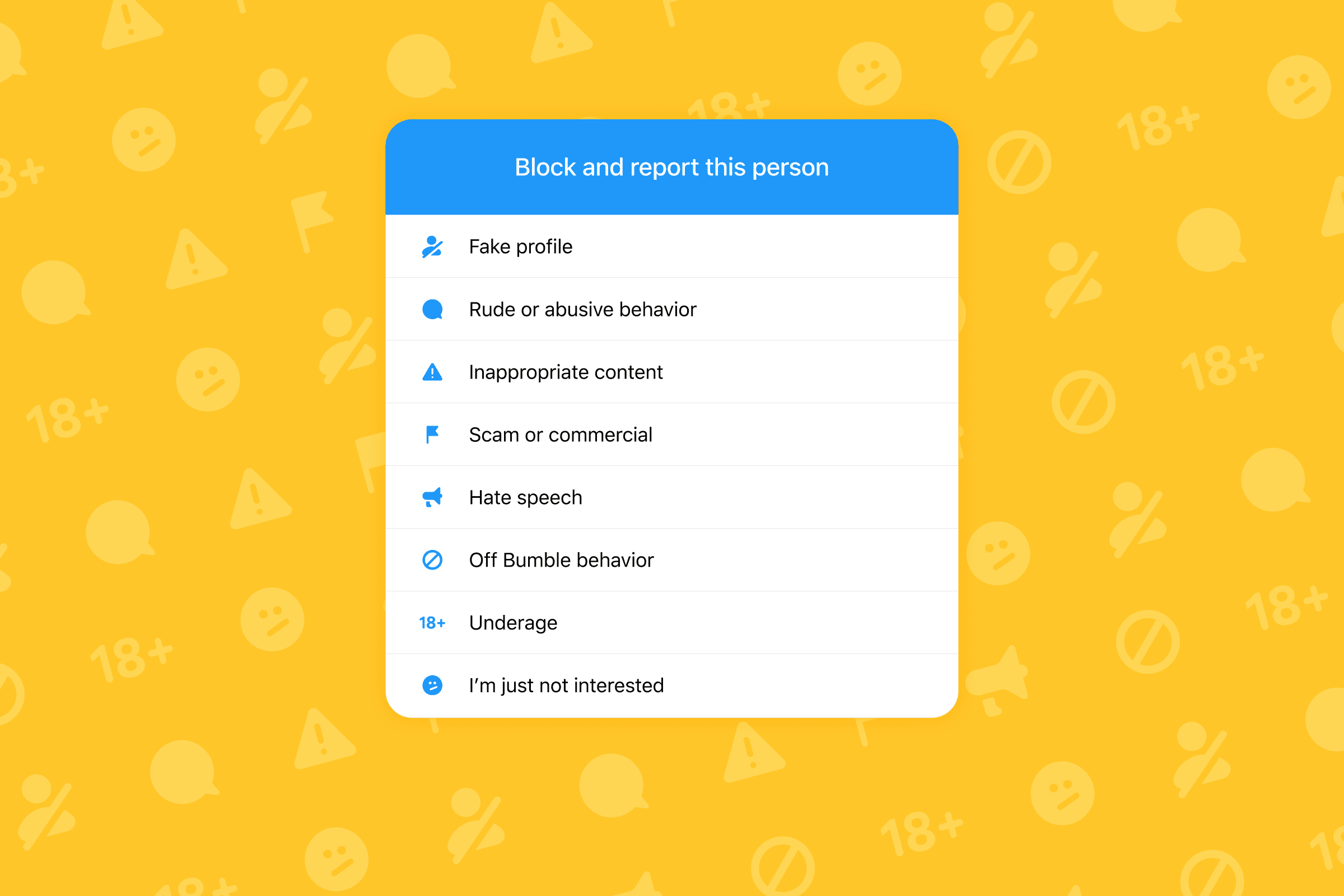 Bumble Reporting Header